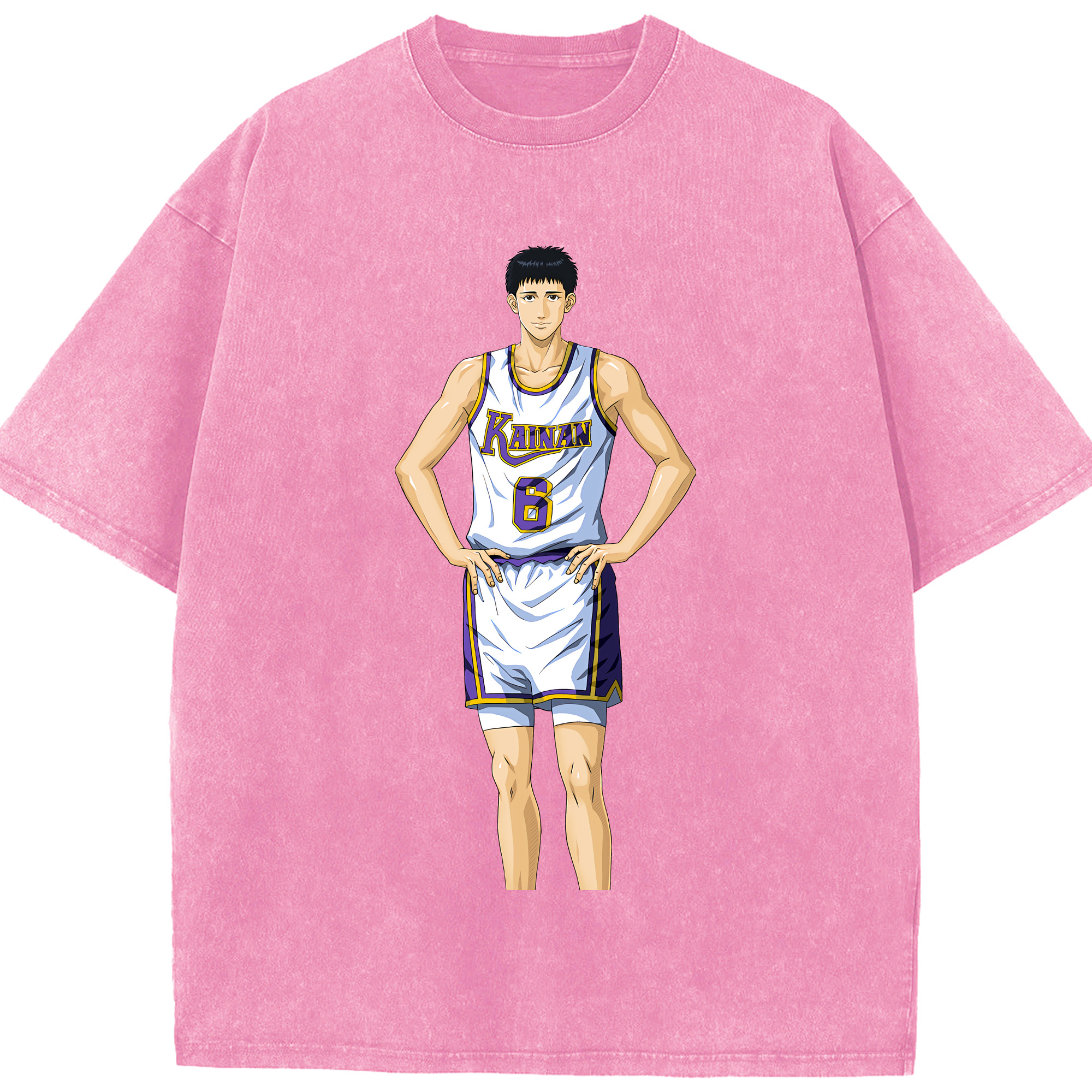 （画像用） SLAM DUNK／スラムダンク 綿100% ヴィンテージ風 半袖Tシャツ（フロントプリント）
